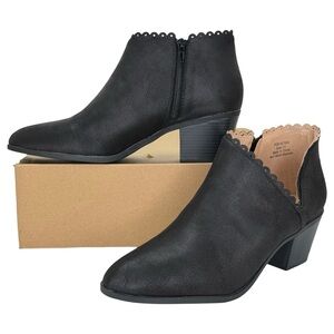 Journee Collection Tessa Black Cutout Womens Shooties Size 11M